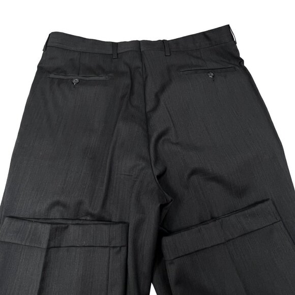 The Rodin Collection Mens Dark Gray Dress Slacks Wool Pleated Front Size 36 x 30 - Picture 16 of 16